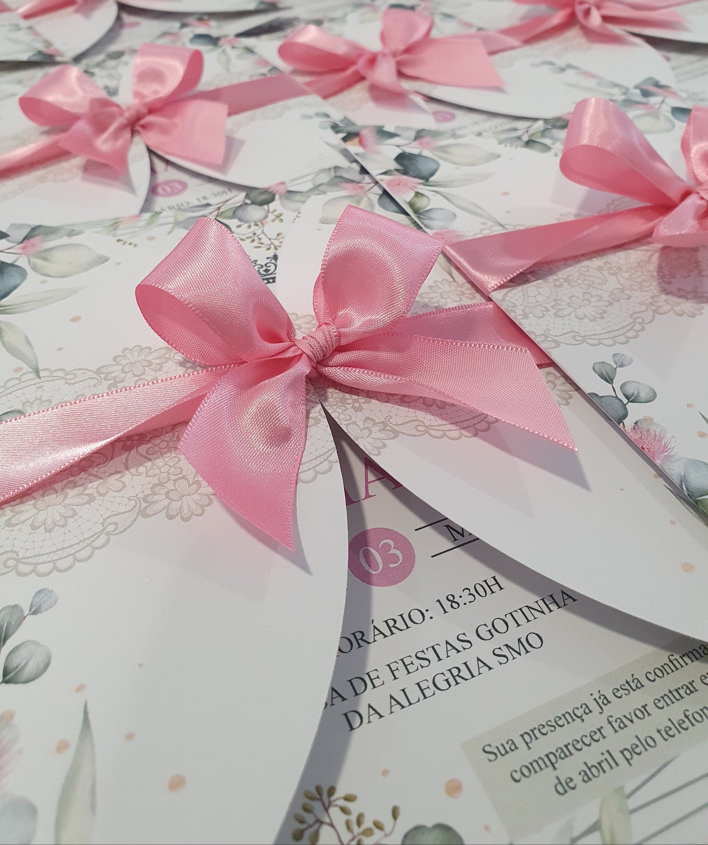 Convite com Envelope Floral