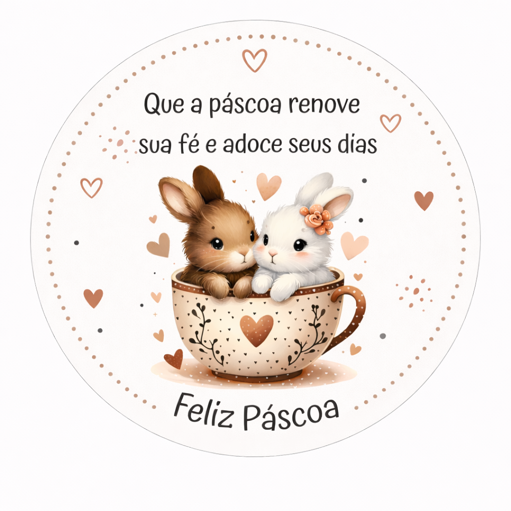 Adesivos Páscoa Coelinho 5cm