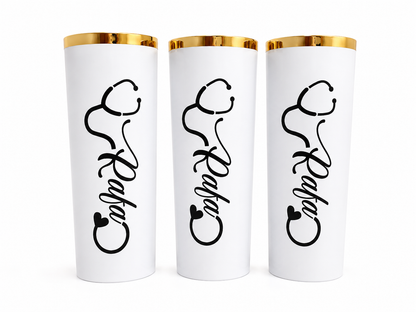 COPO LONG DRINK  PREMIUM BRANCO COM BORDA DOURADA