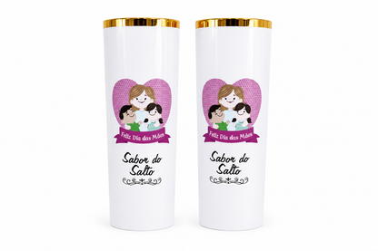 COPO LONG DRINK  PREMIUM BRANCO COM BORDA DOURADA