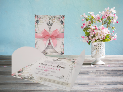 Convite com Envelope Floral