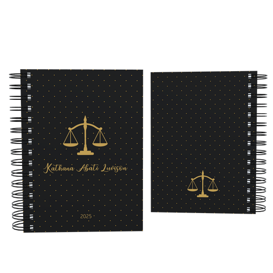 Agenda Personalizada Advogada Preta