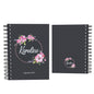 Agenda Personalizada Floral Escura
