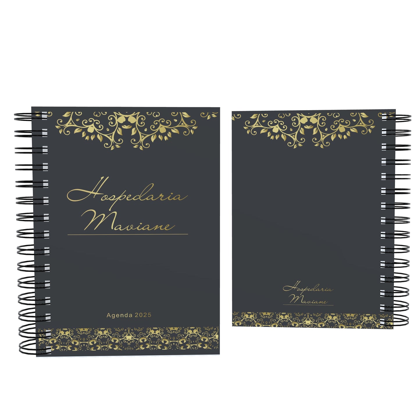 Agenda Personalizada Preto e Dourado