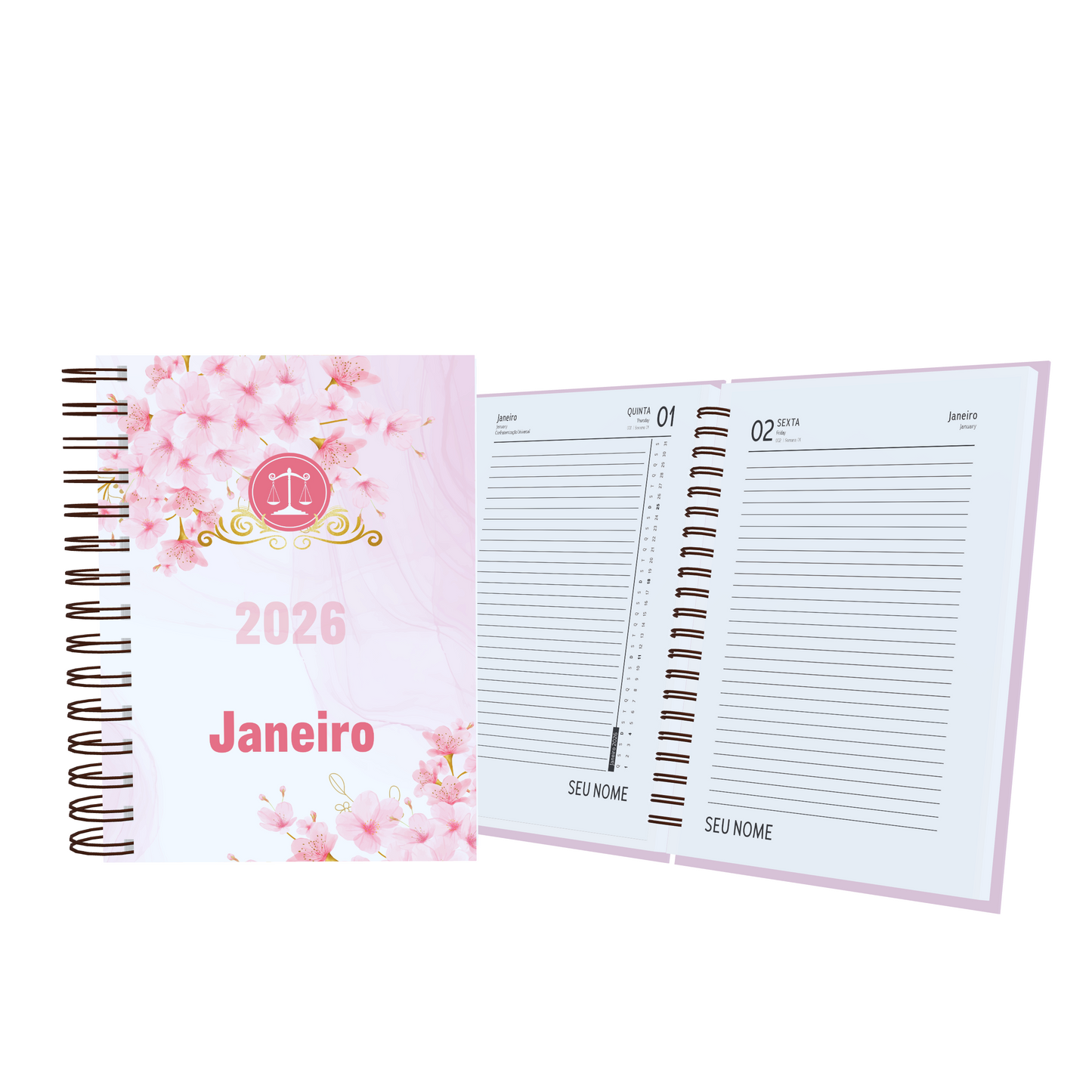 Agenda Anual Personalizada Direito