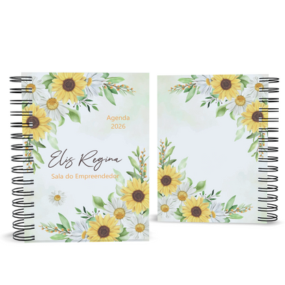 Agenda Anual Personalizada Girassol