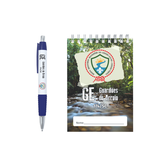 Bloco de Anotações +  Caneta Personalizada